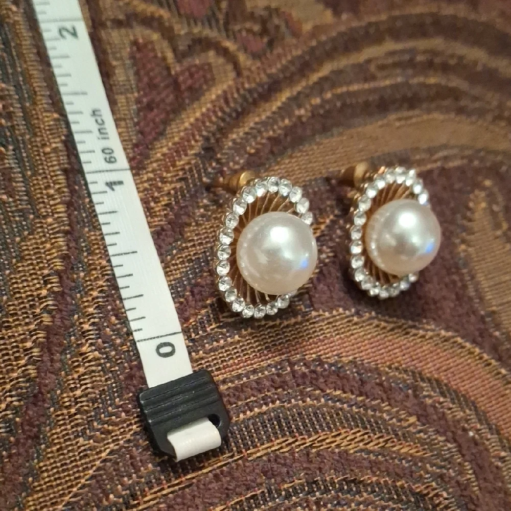 Elegant Gold and Silver Pearl Earrings